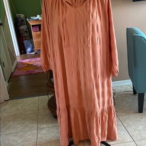 Elizabeth and James Terracotta Dress